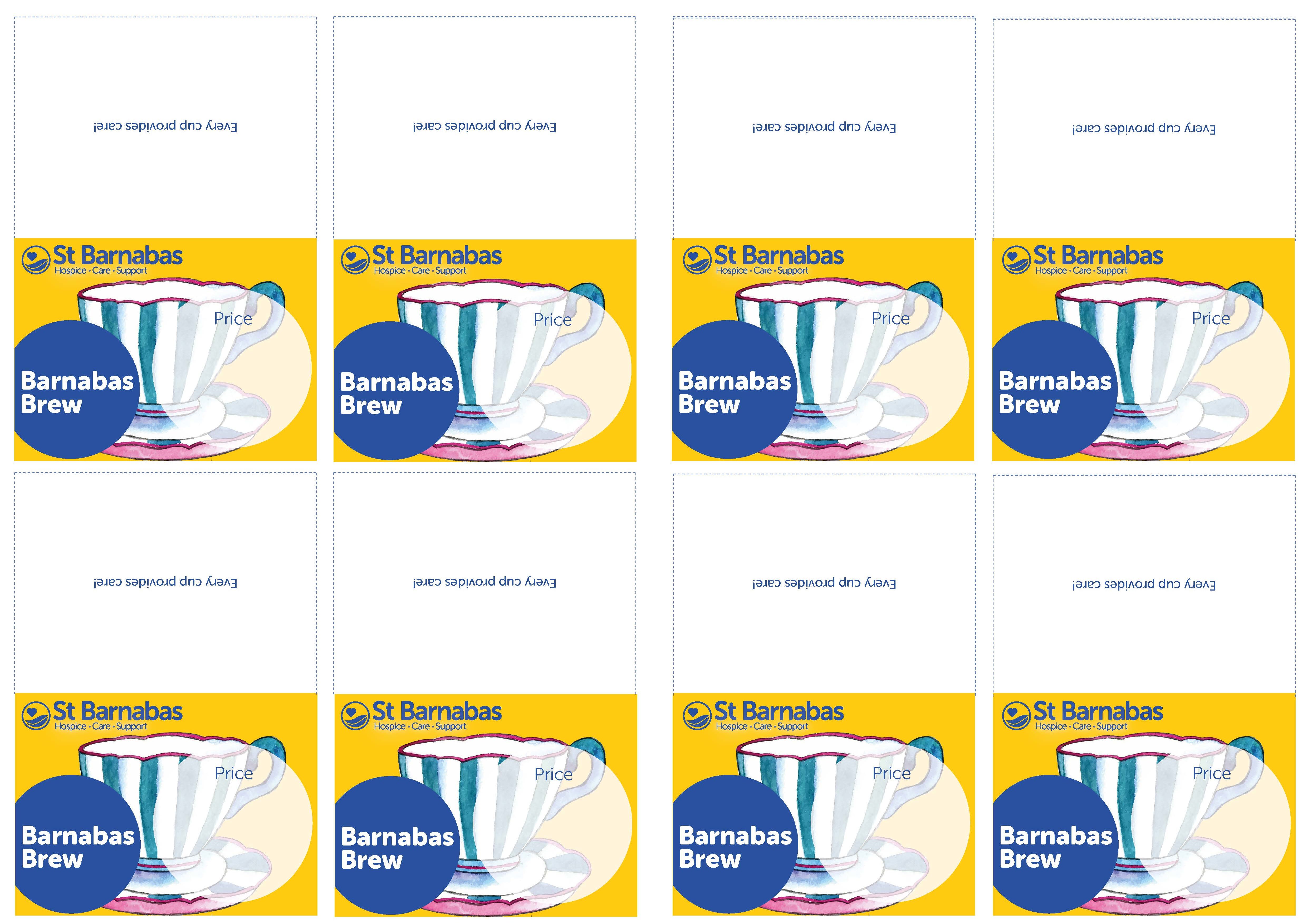 Barnabas Brew Price Cards