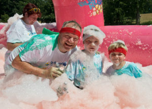 Almost £25,000 has been raised at the successful Bubble Rush