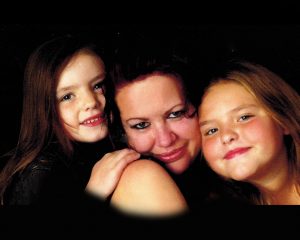 Sharon with her daughters